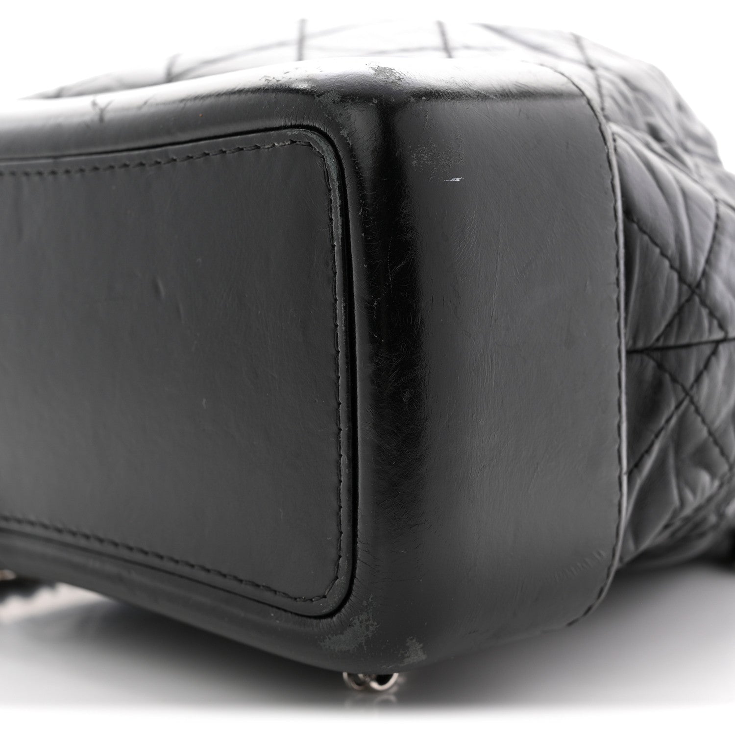 Chanel Aged Calfskin Quilted Small Gabrielle Backpack Black 10 of 13