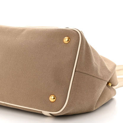 Prada Jacquard Logo Tote Corda Talco 10 of 10