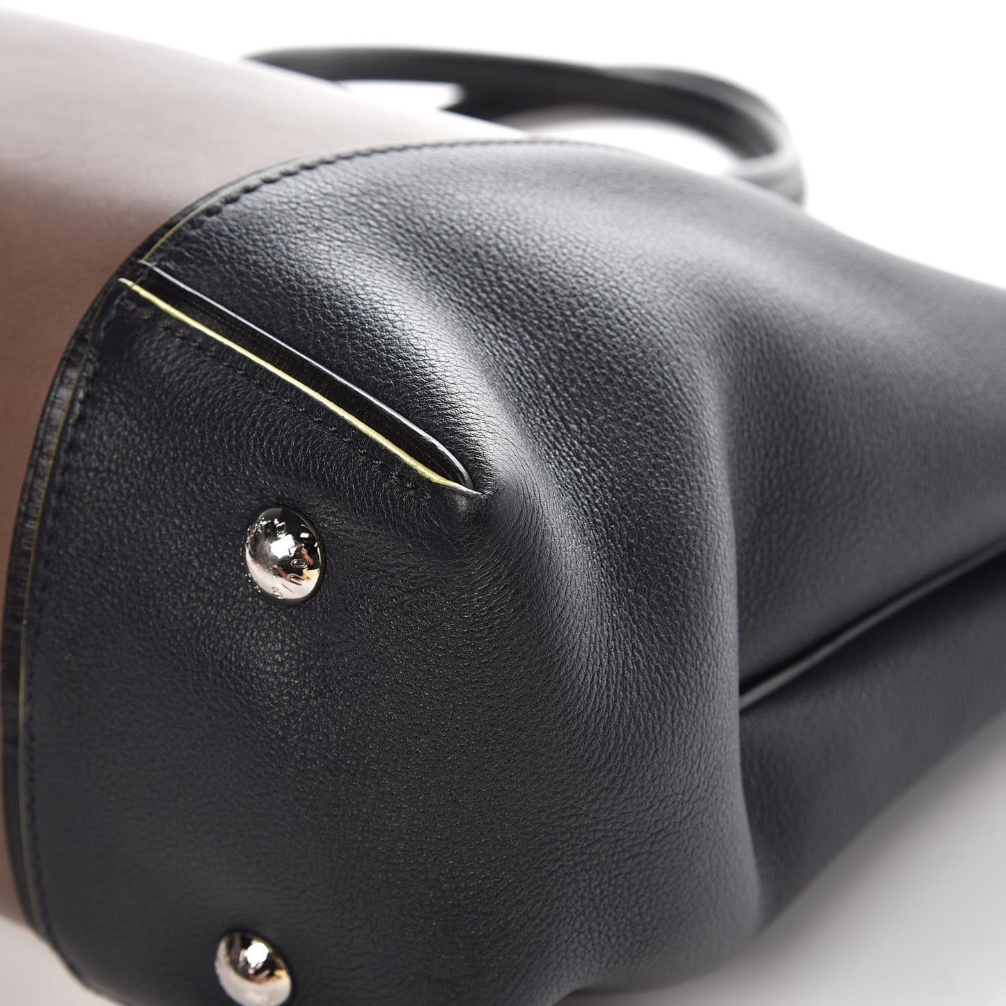 Veau Cachemire Cuir Orfevre Tote W PM Gris Neon