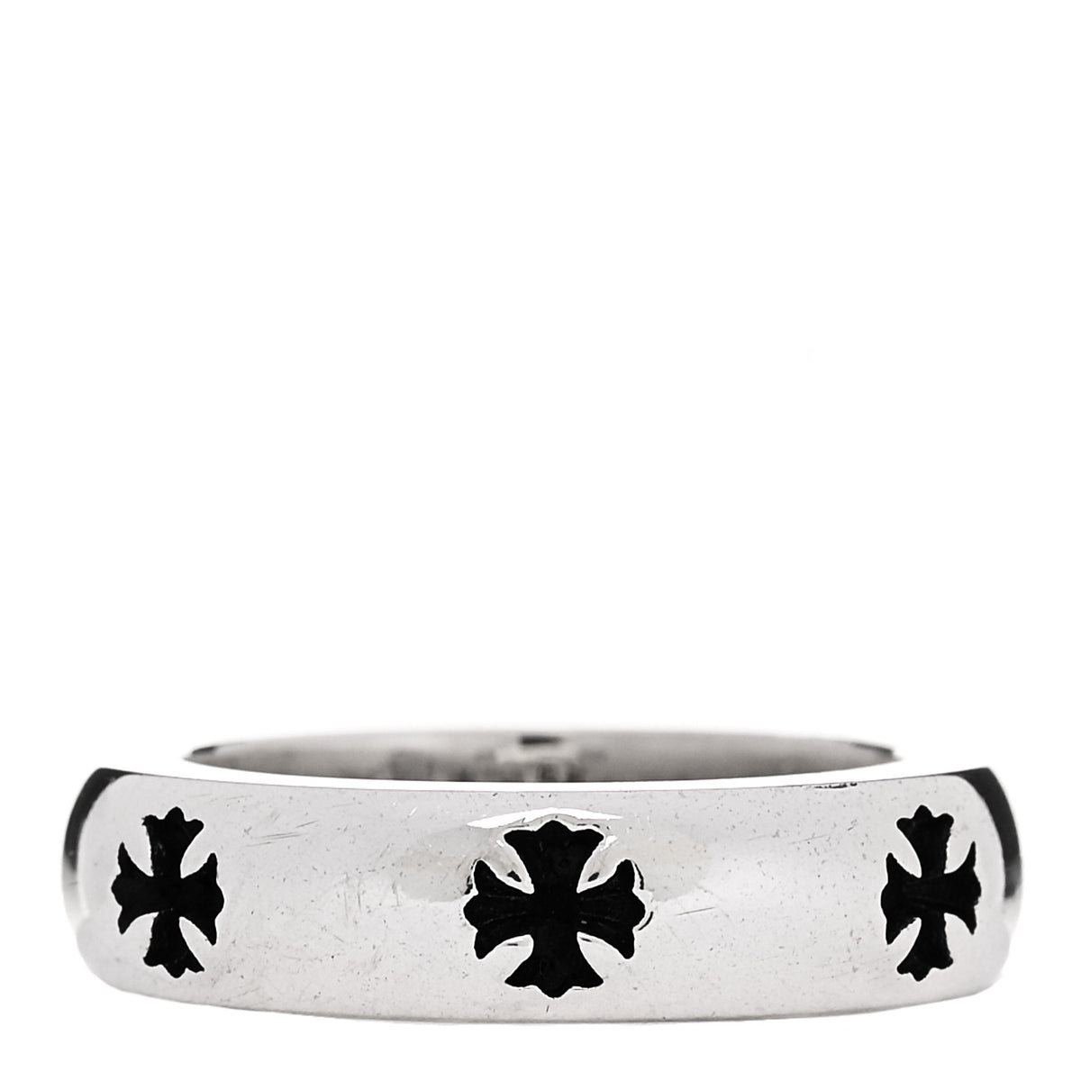 Sterling Silver Negative CH Plus Ring 49 5