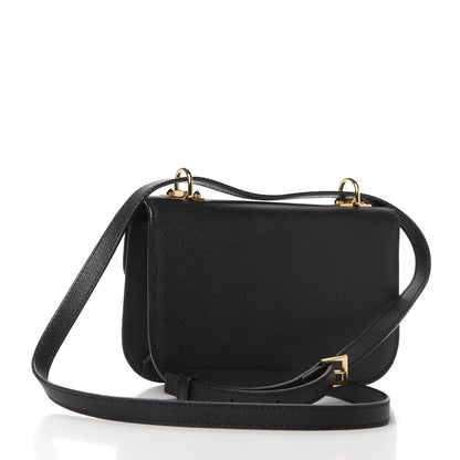 Alexander McQueen Grained Calfskin Small Insignia Flap Black 3 of 10