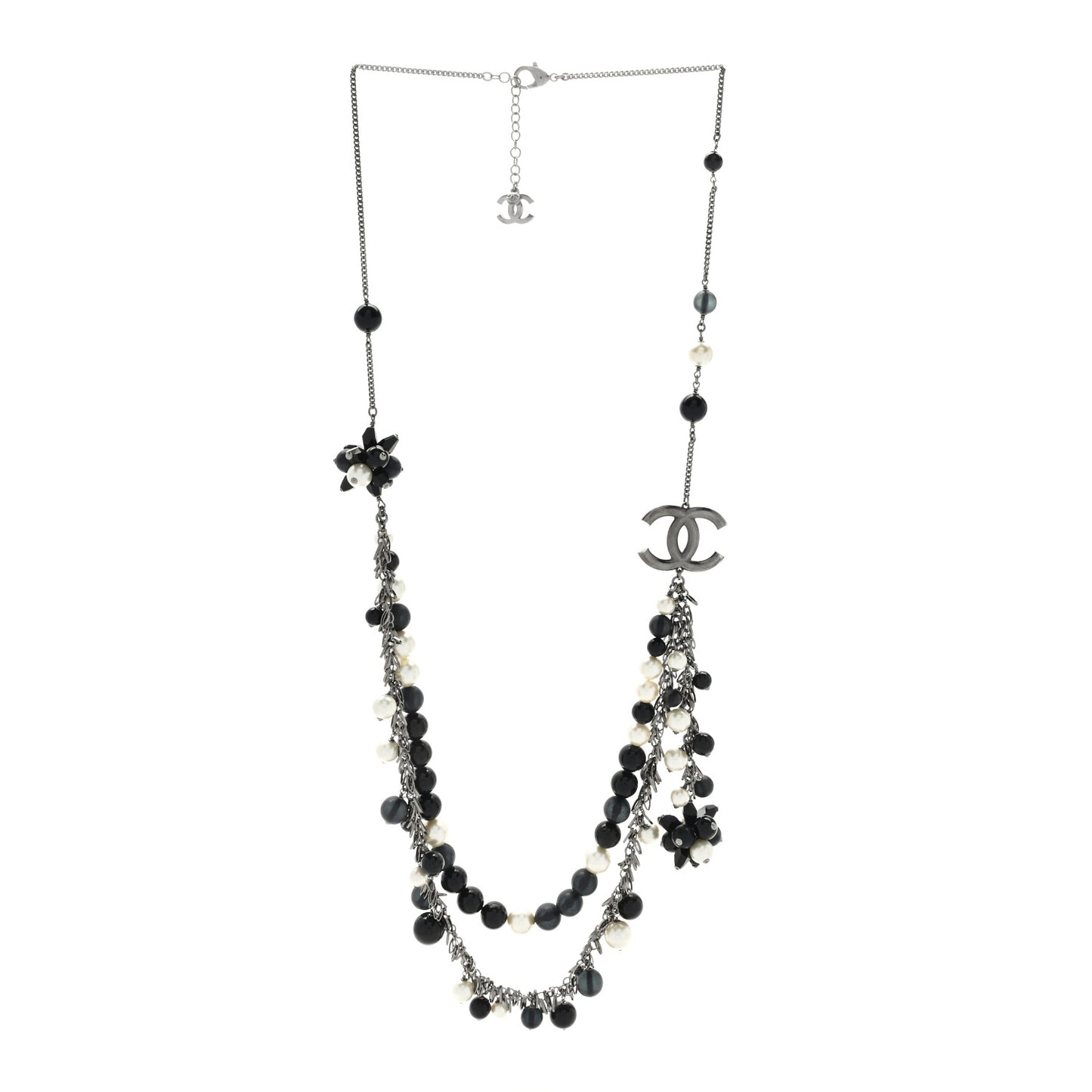 CC Multi Charm Necklace Ruthenium Black