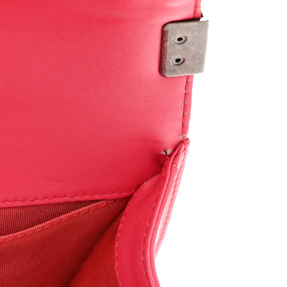 Chanel Patent Calfskin Enamel Quilted Medium Boy Flap Dark Pink 11 of 12