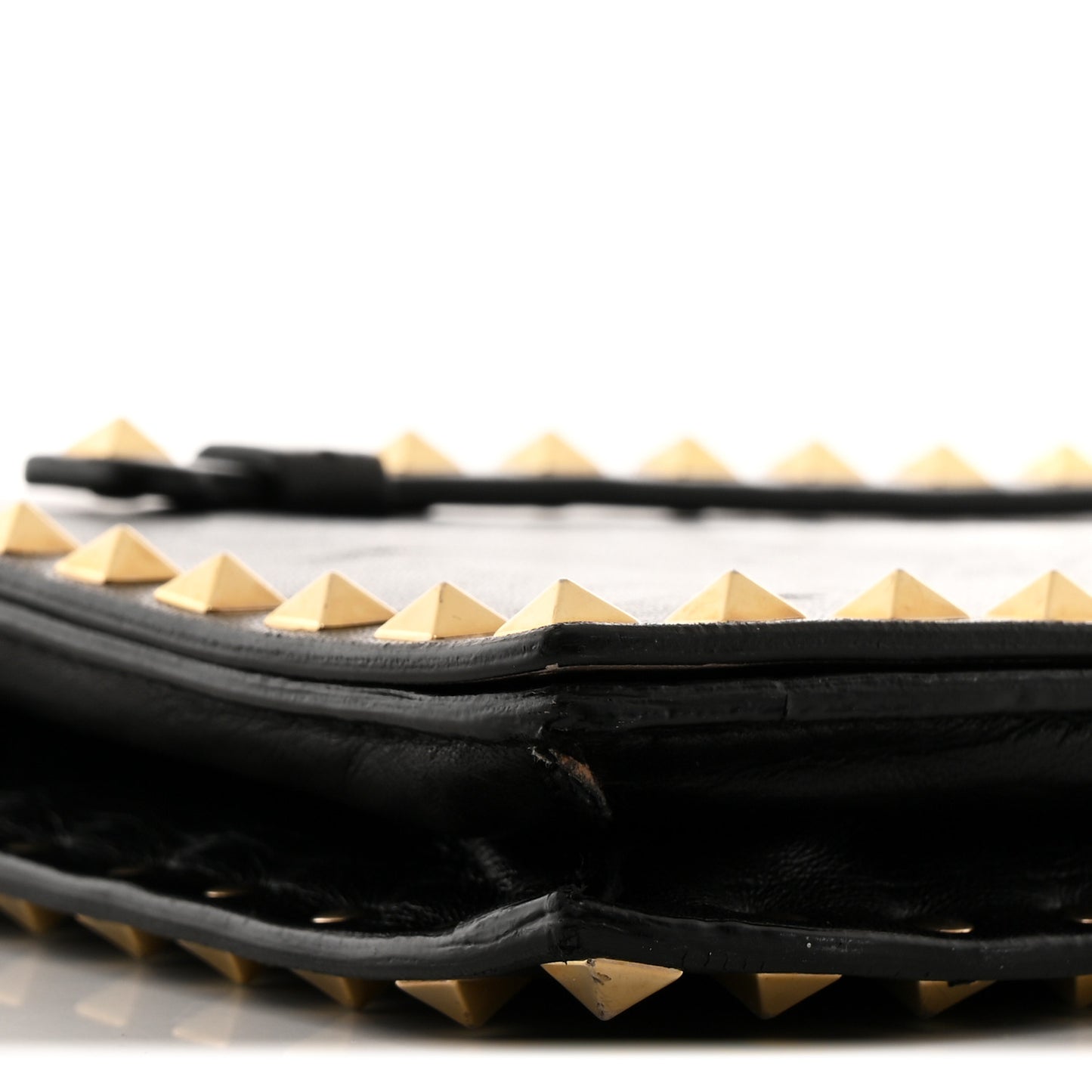 Nappa Rockstud Wristlet Clutch Black