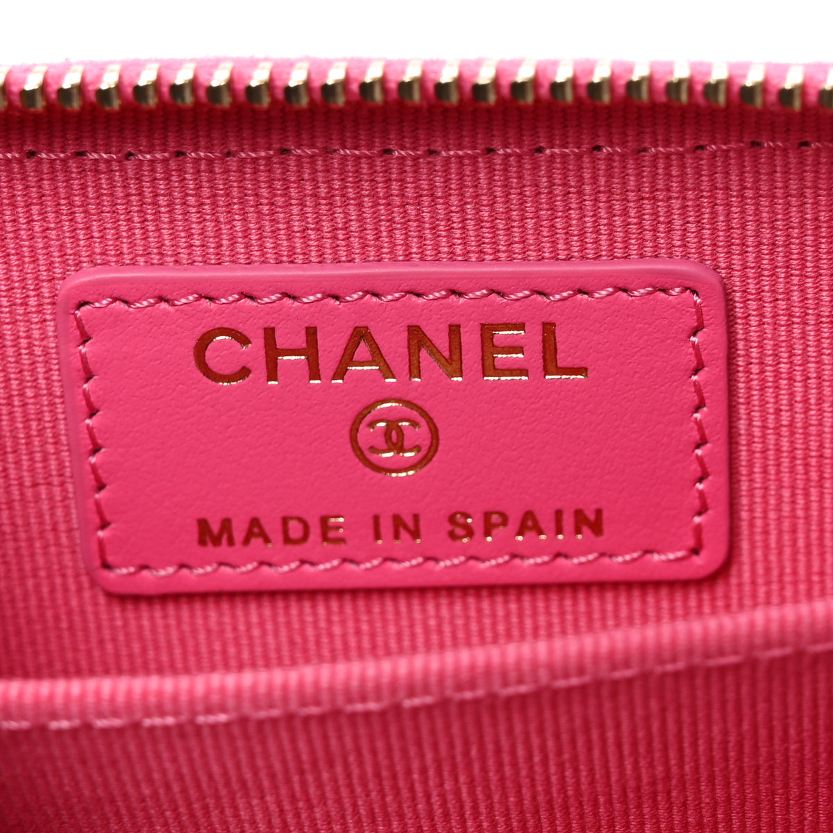 Chanel Caviar Quilted Zip Coin Purse Pink 6 of 7