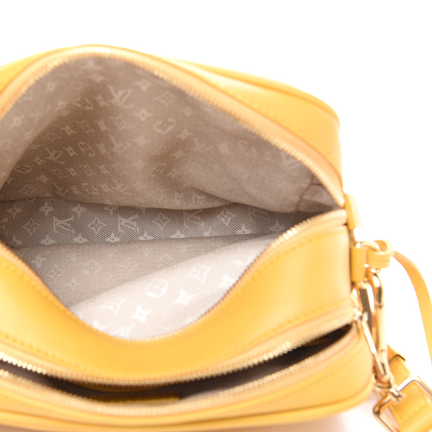 Louis Vuitton Supple Calfskin Paname Take Off Flight Bag Yellow 5 of 11