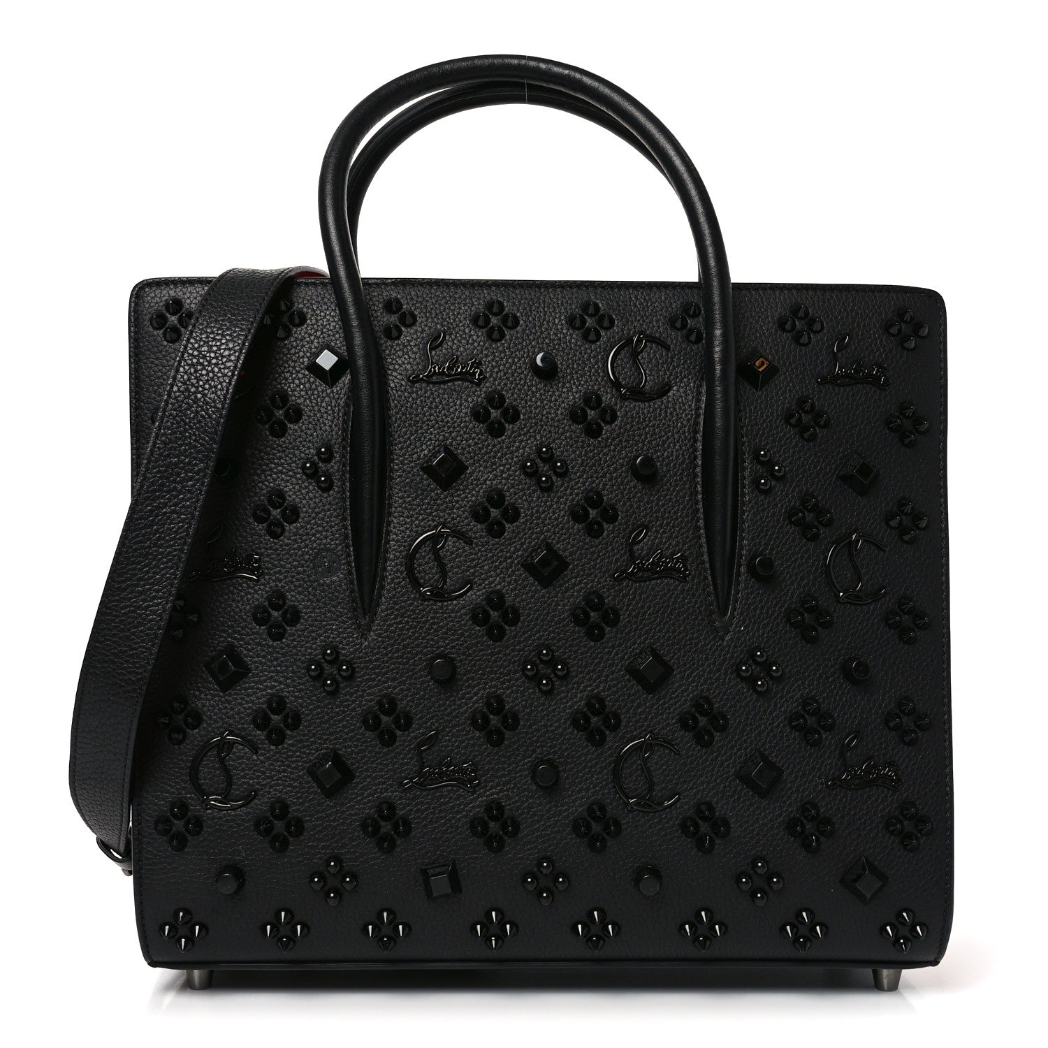 Christian Louboutin Calfskin Spikes Loubinthesky Medium Paloma Black 1 of 8