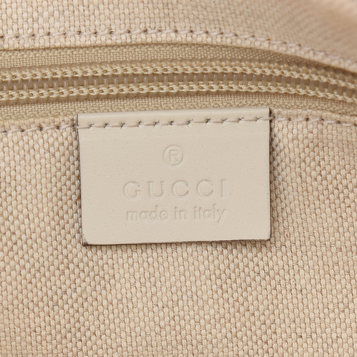 Canvas Flora Knight Small Zippered Tote White