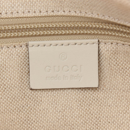 Gucci Canvas Flora Knight Small Zippered Tote White 6 of 9