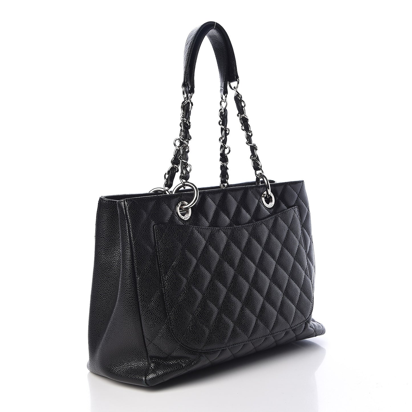 Caviar Quilted Grand Shopping Tote GST Black