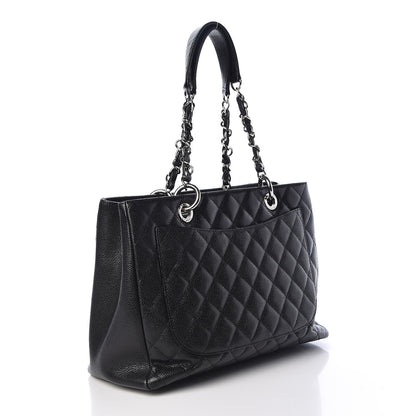 Chanel Caviar Quilted Grand Shopping Tote GST Black 3 of 12