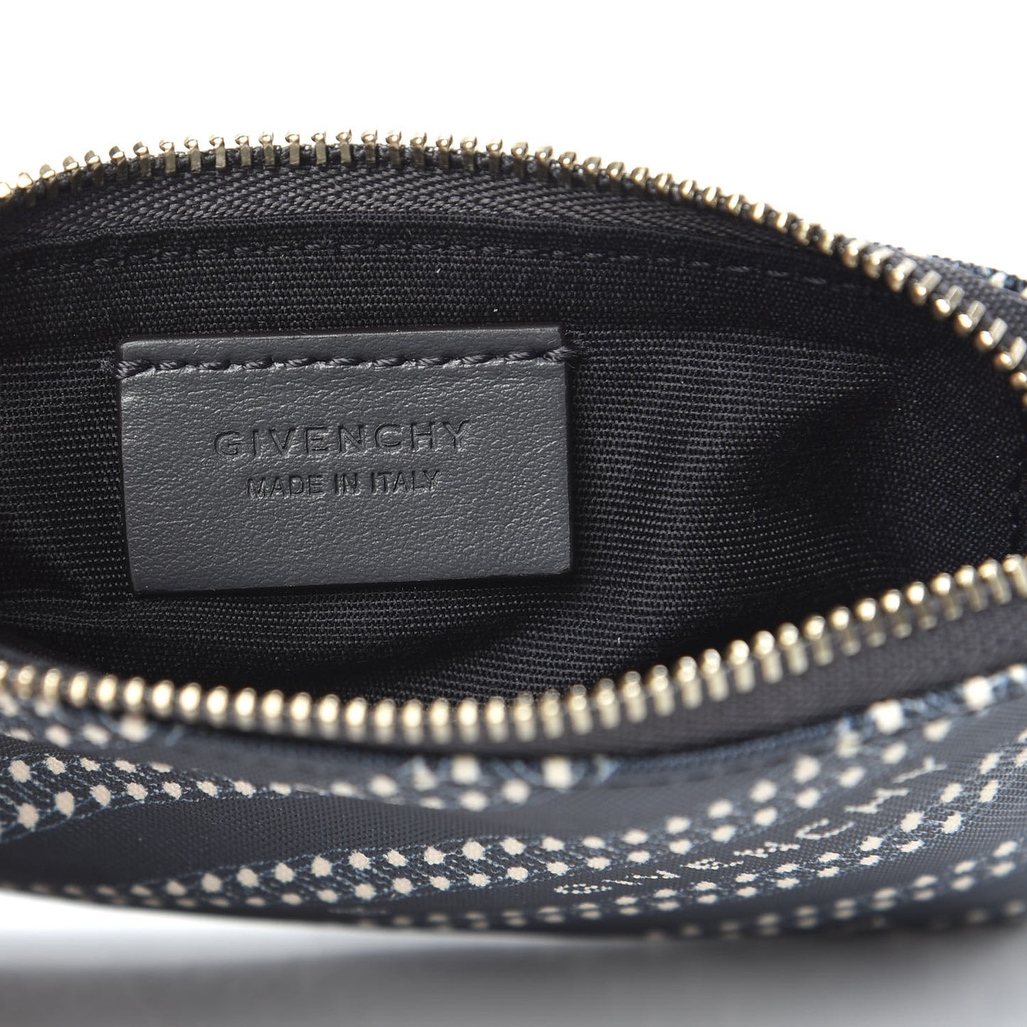 Canvas Jacquard Mini Bond Mini Zip Pouch Oil Blue