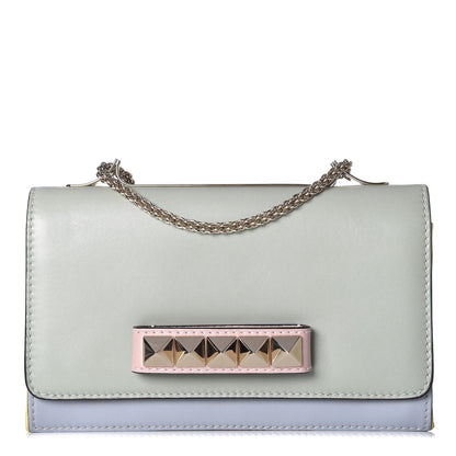 Valentino Garavani Calfskin Watercolor Va Va Voom Shoulder Bag Rose Green Yellow Sky 1 of 7