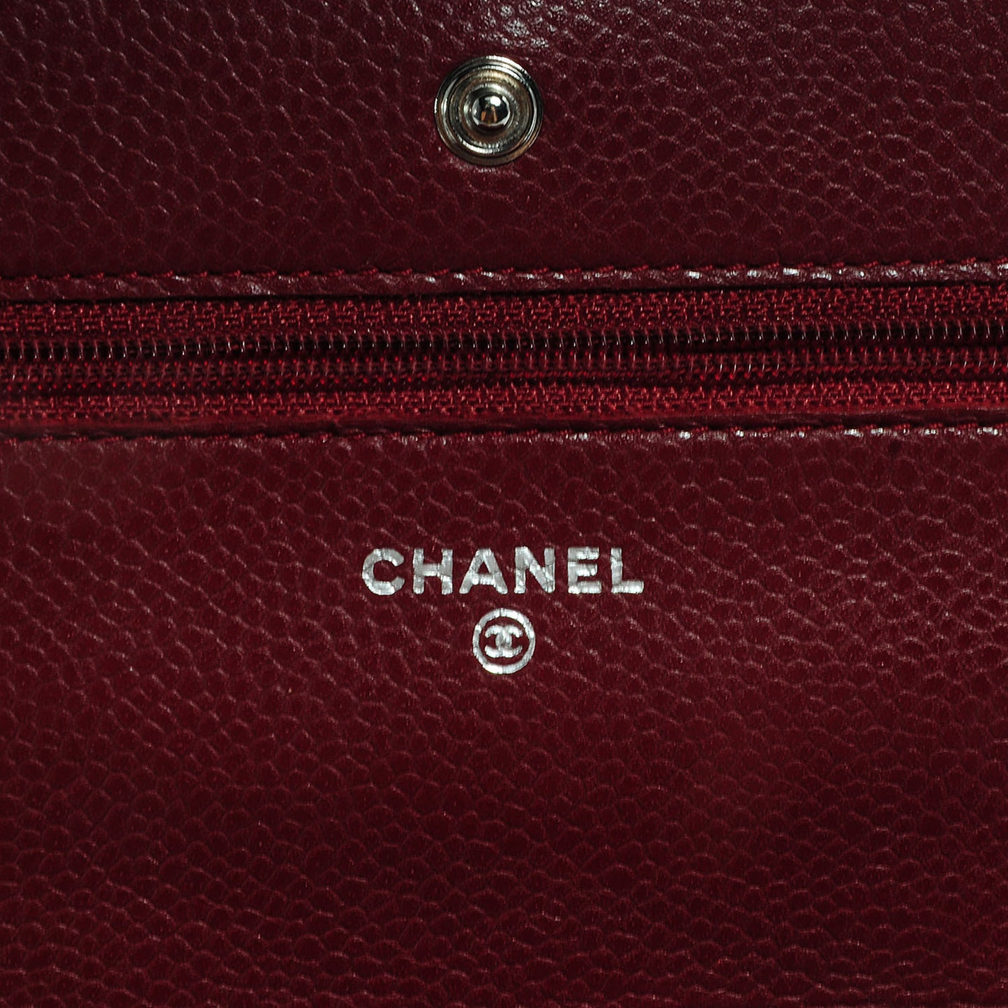 Caviar Quilted Wallet on Chain WOC Red