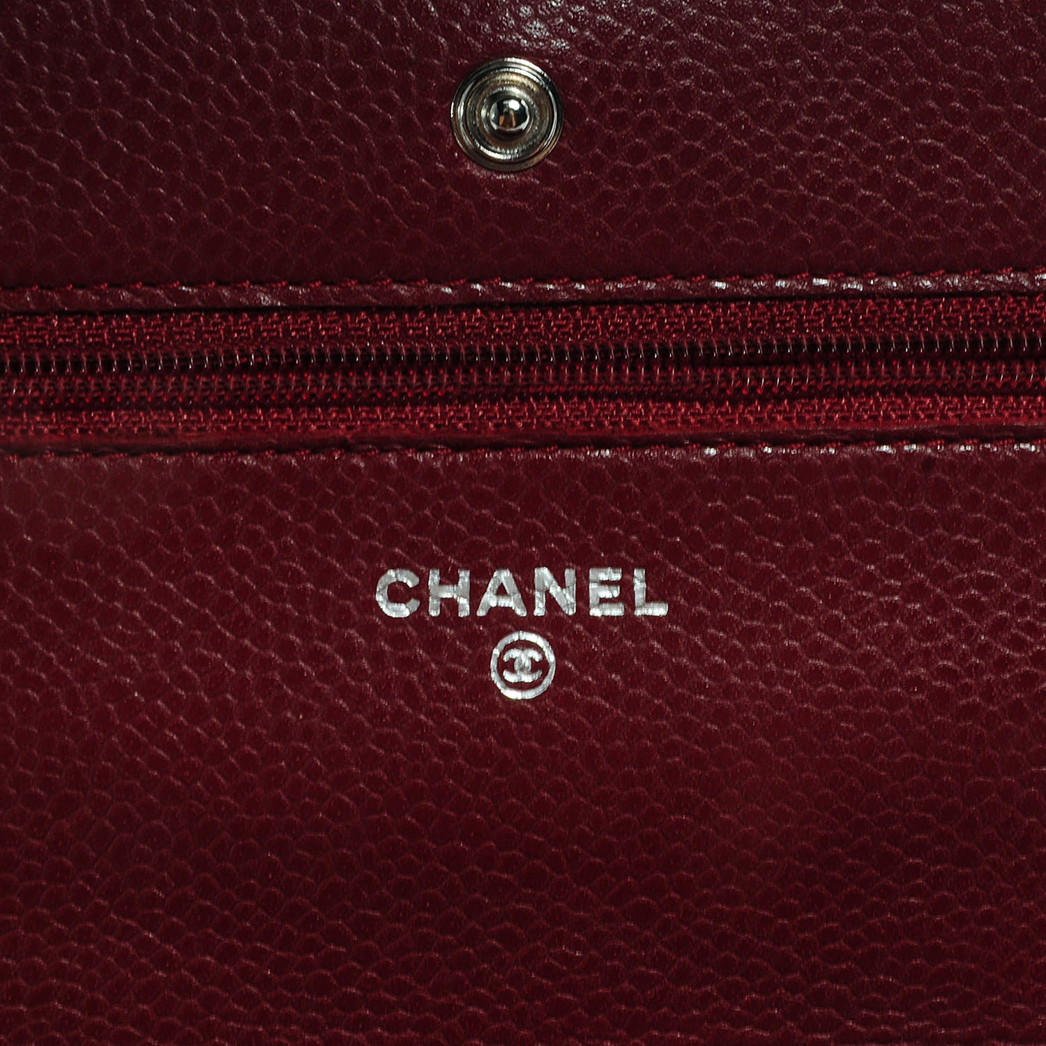 Chanel Caviar Quilted Wallet on Chain WOC Red 6 of 9
