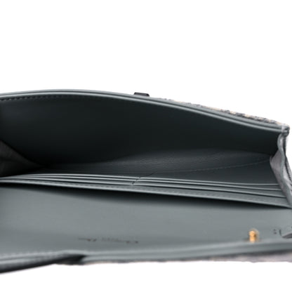 Christian Dior Oblique Saddle Chain Long Wallet Grey 6 of 11