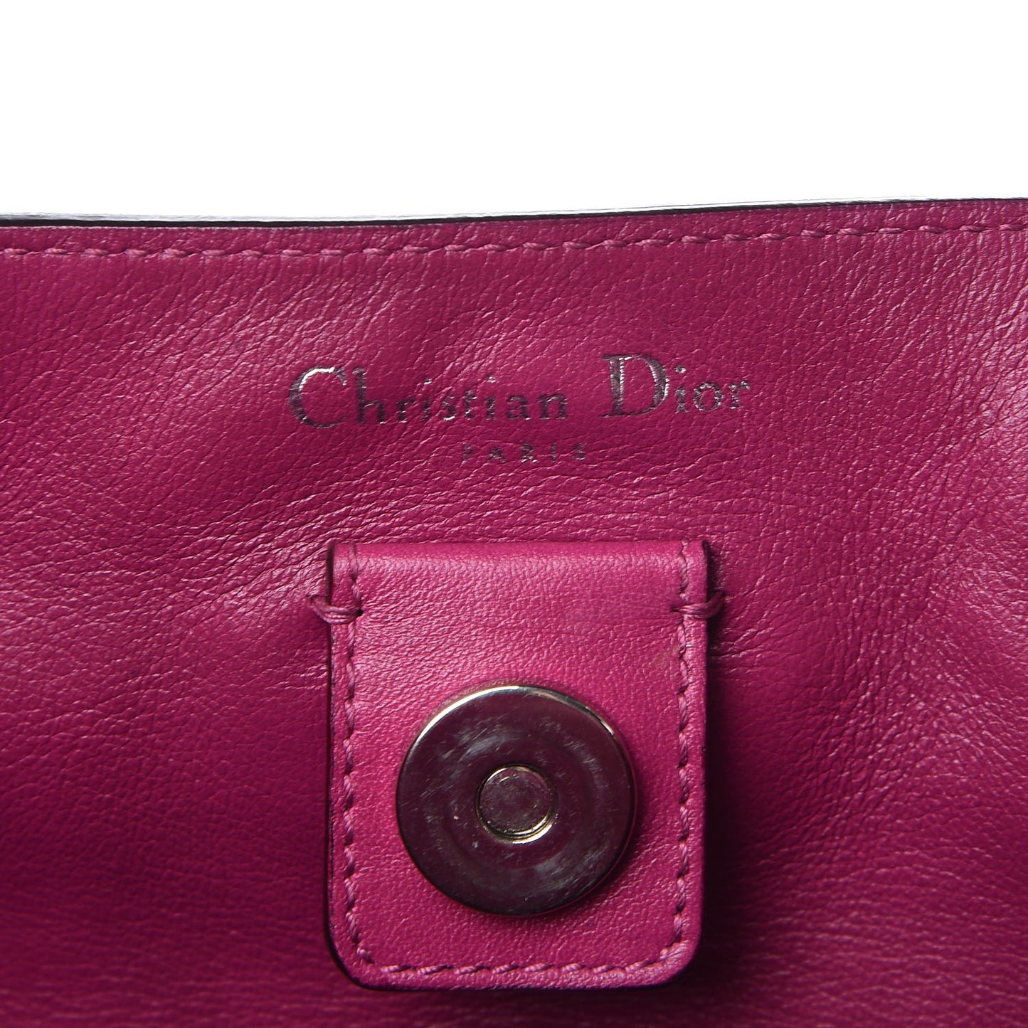 Smooth Calfskin Large Diorissimo Tote Beige Fuchsia