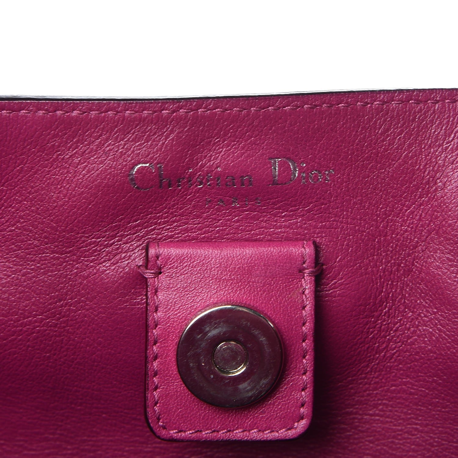 Christian Dior Smooth Calfskin Large Diorissimo Tote Beige Fuchsia 8 of 16