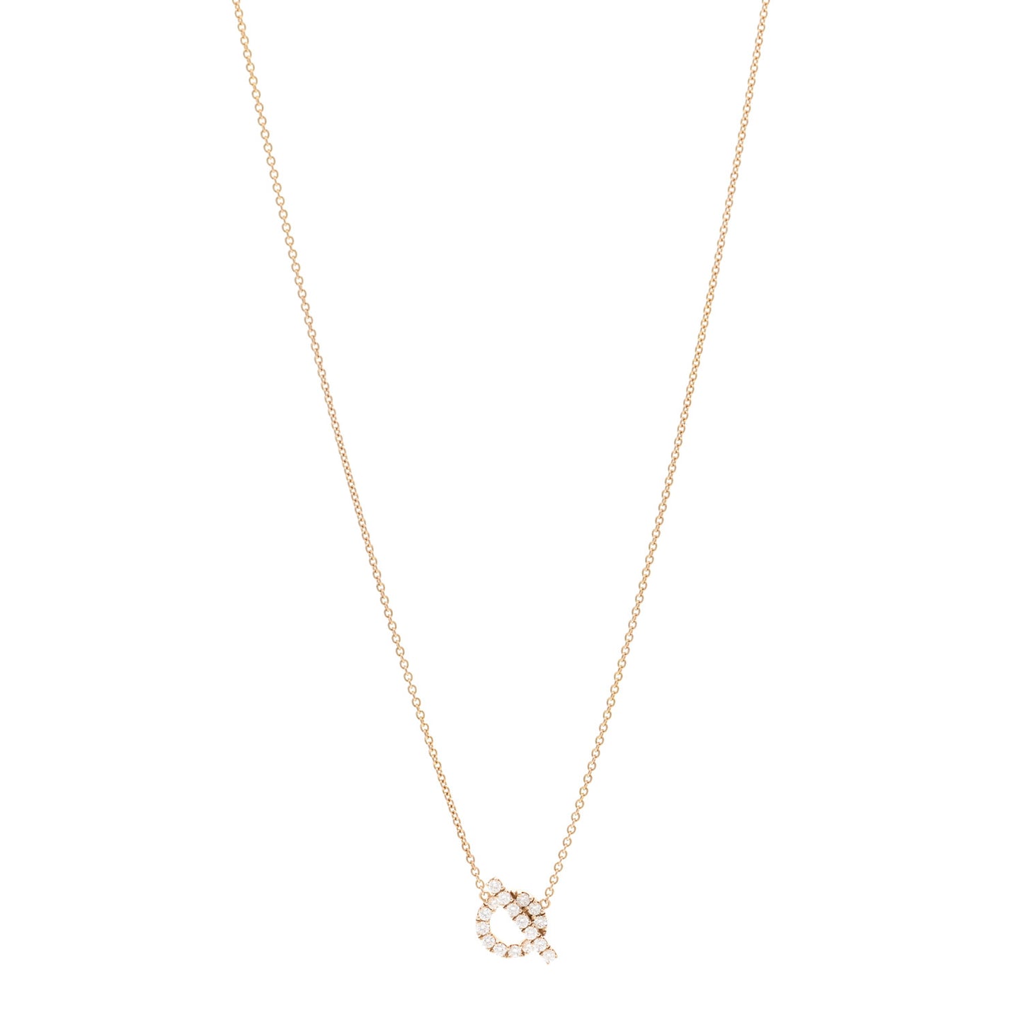 18K Rose Gold Diamond Finesse Pendant Necklace