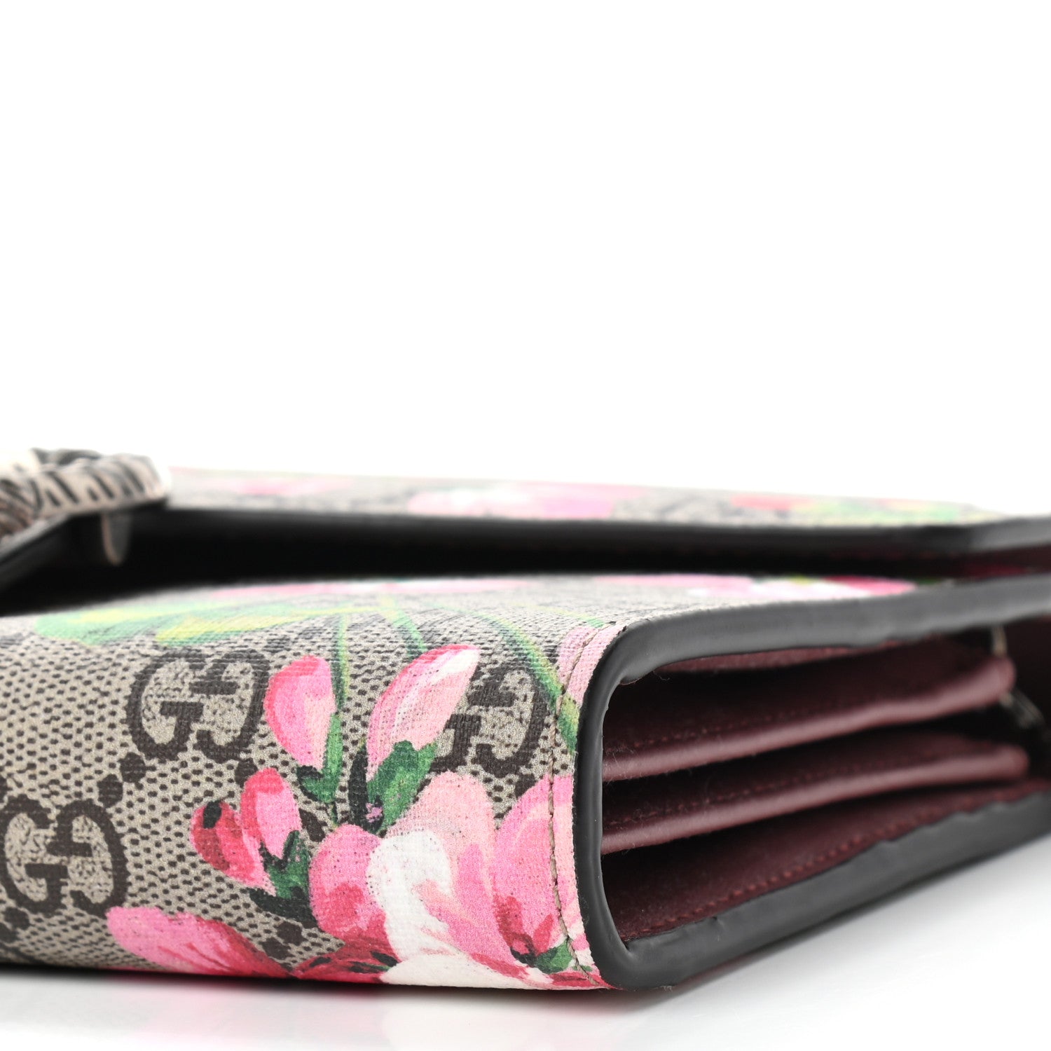 Gucci GG Supreme Monogram Blooms Mini Dionysus Chain Wallet Beige Multicolor Dry Rose 10 of 10