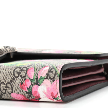 Gucci GG Supreme Monogram Blooms Mini Dionysus Chain Wallet Beige Multicolor Dry Rose 10 of 10