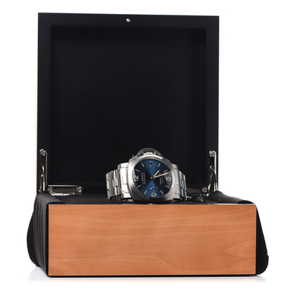 Panerai Stainless Steel 44mm Luminor Marina 3 Day Automatic Watch Blue PAM01058 6 of 6