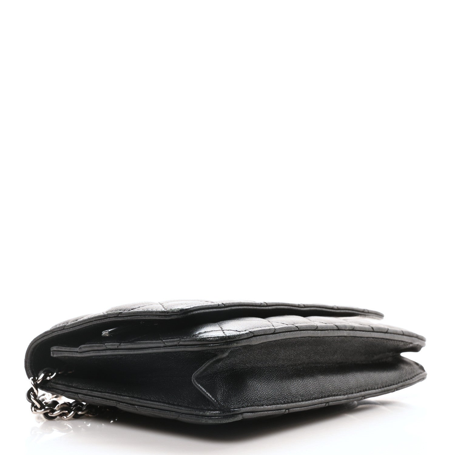 Chanel Lambskin Quilted Wallet On Chain WOC Black 4 of 11