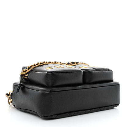 Chanel Calfskin Quilted Small Camera Case Black 4 of 14