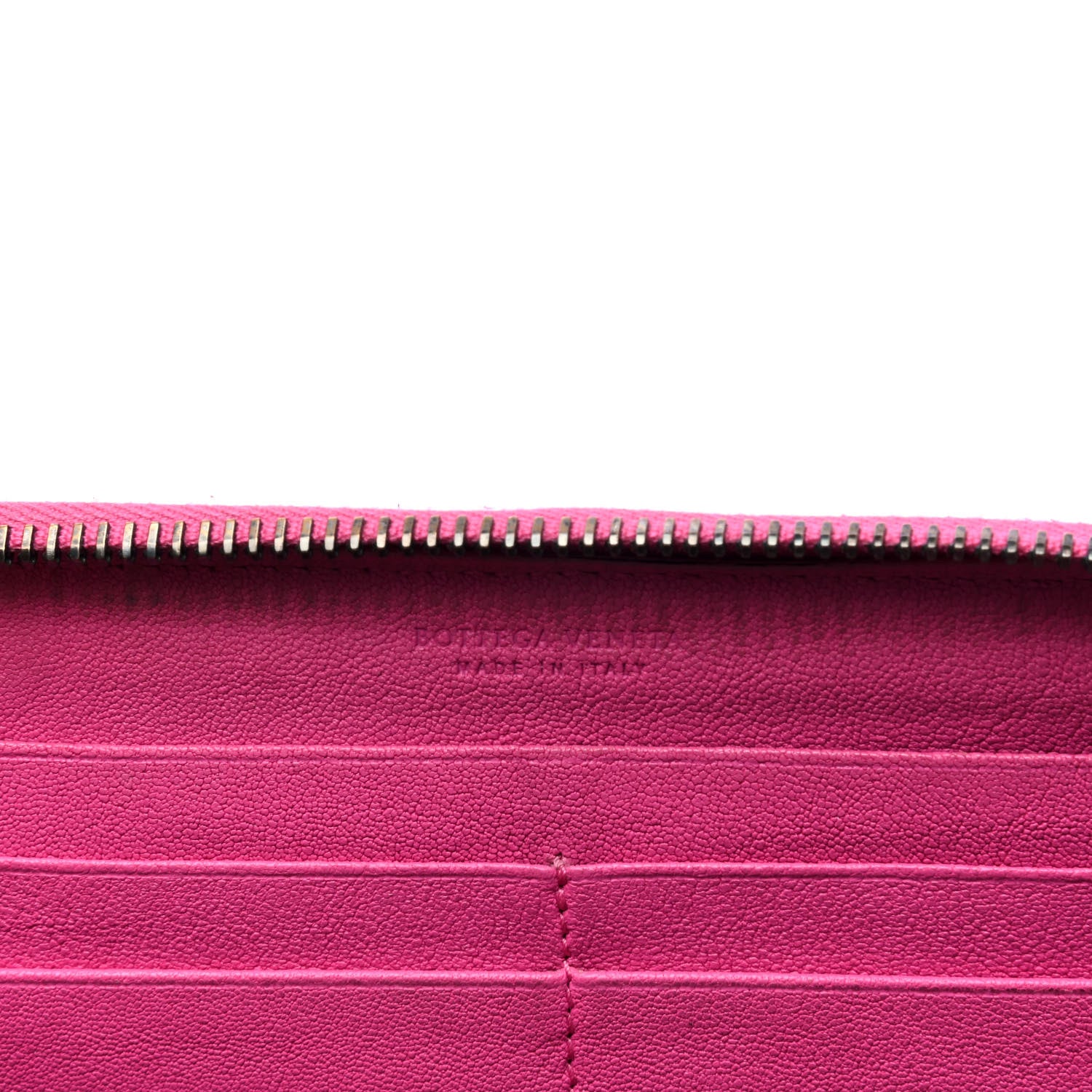 Bottega Veneta Snakeskin Intrecciato Zip Around Wallet Pink 4 of 7