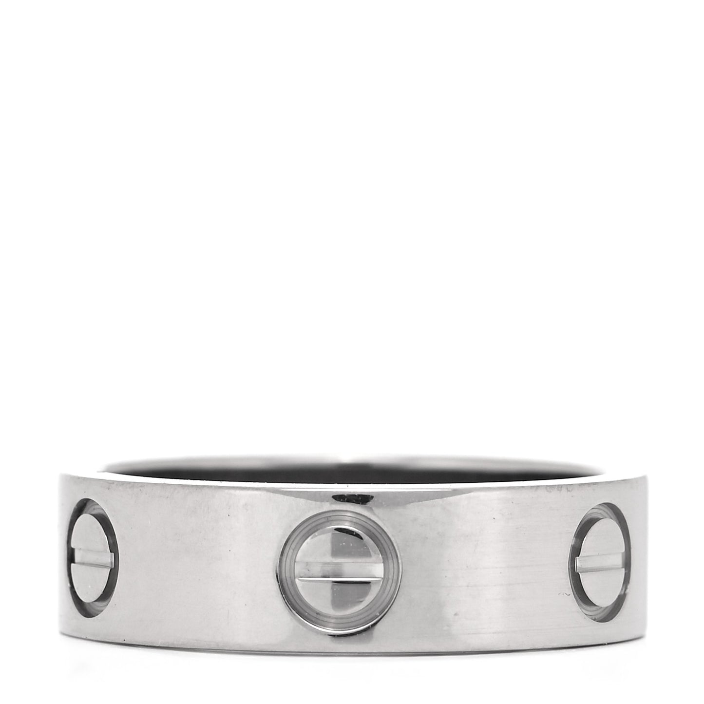 18K White Gold 5.5mm LOVE Ring 53 6.5