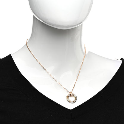 Cartier 18K Pink White Yellow Gold Diamond Trinity Pendant Necklace 2 of 4