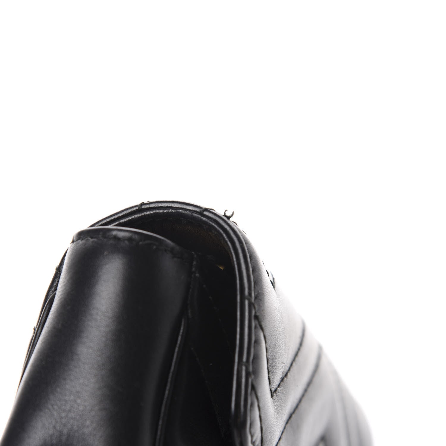 Gucci Calfskin Matelasse Super Mini GG Marmont Shoulder Bag Black 8 of 13