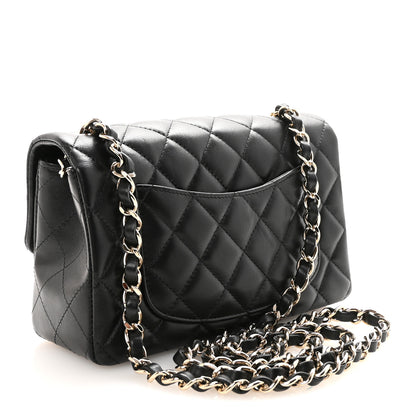 Chanel Lambskin Quilted Mini Rectangular Flap Black 3 of 10