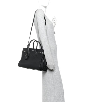 Saint Laurent Grained Calfskin Small Supple Sac De Jour Black 2 of 10