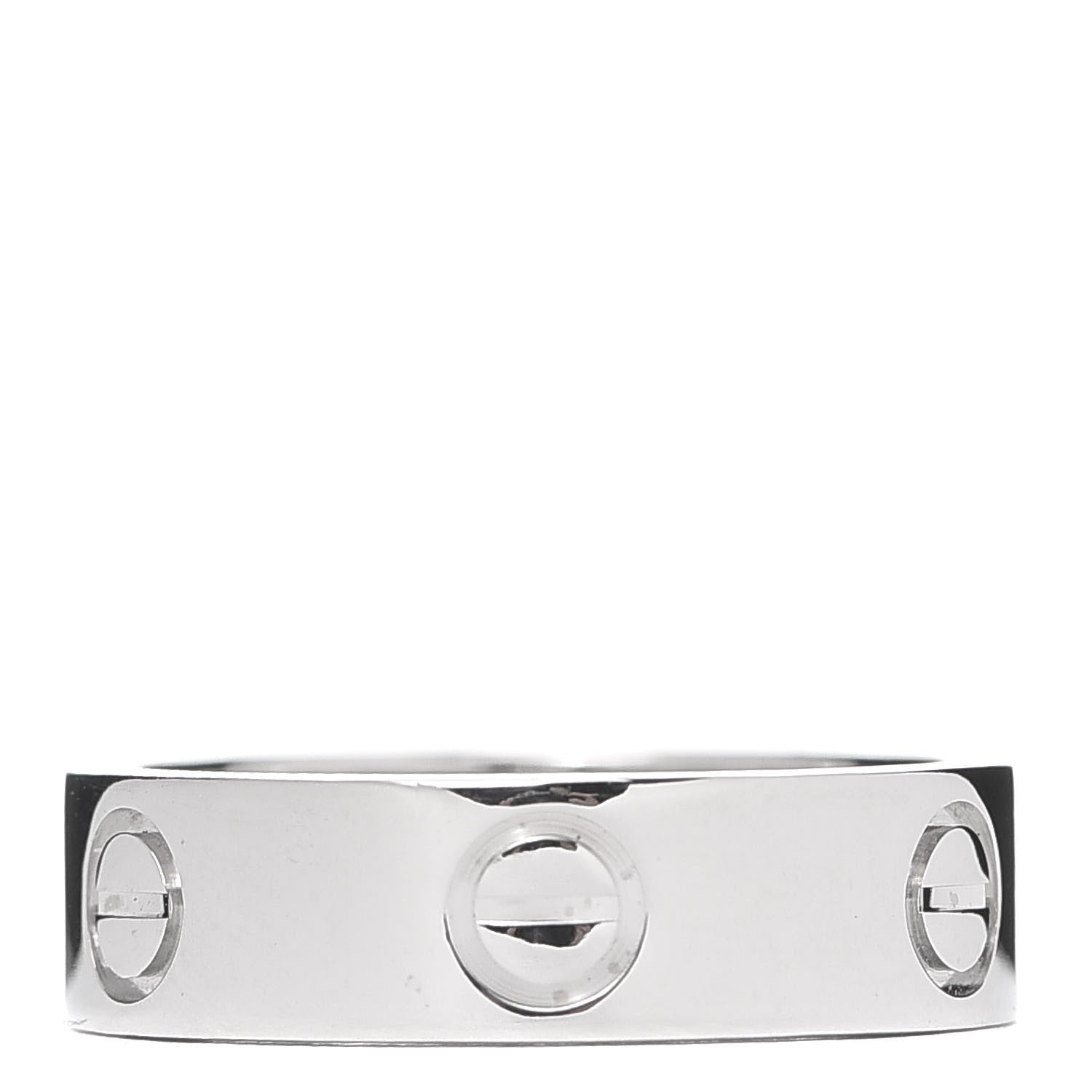 Cartier 18K White Gold 5.5mm LOVE Ring 53 6.25 1 of 5