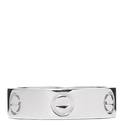 Cartier 18K White Gold 5.5mm LOVE Ring 53 6.25 1 of 5