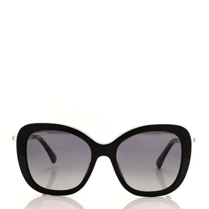 Chanel Acetate Polarized Butterfly Winter Pearl Sunglasses 5339-H-A Black 2 of 8