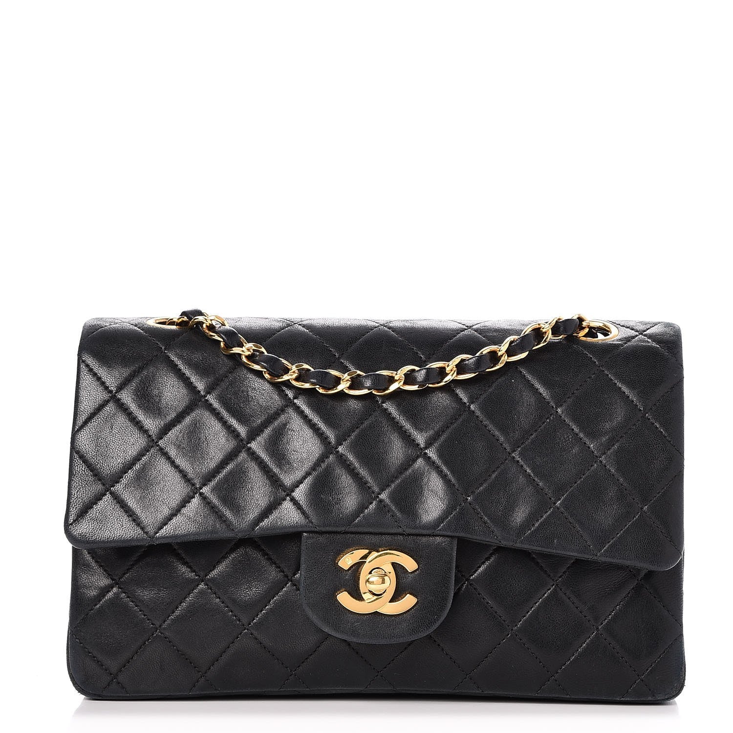 Chanel Lambskin Quilted Small Double Flap Black 1 of 9