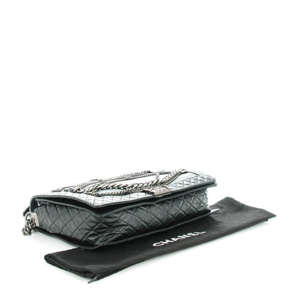 Chanel Calfskin Enchained XL Boy Flap Black 4 of 7