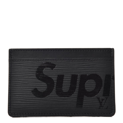 Louis Vuitton X SUPREME Epi Card Holder Black 1 of 5
