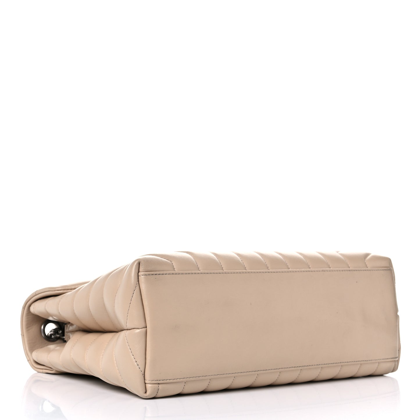 Calfskin Y Quilted Monogram Medium Loulou Chain Satchel Dark Beige