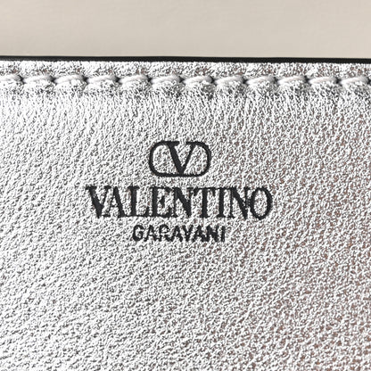 Valentino Garavani Laminated Calfskin Vlogo Small Loco Shoulder Bag Silver 5 of 8