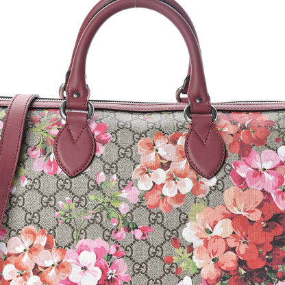 Gucci GG Supreme Monogram Blooms Medium Boston Beige Multicolor Dry Rose 7 of 9