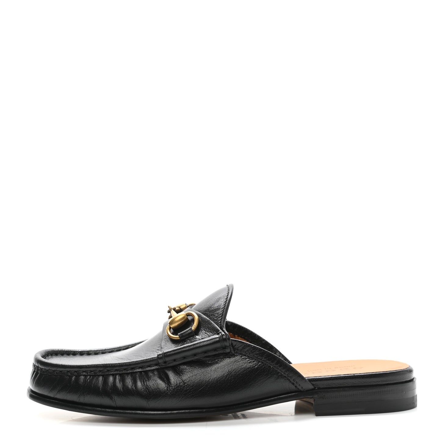 Goatskin Mens Horsebit Slippers 5.5 Black
