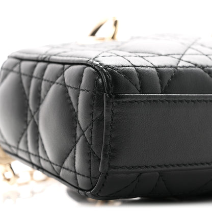 Christian Dior Lambskin Cannage Micro Lady D-Joy Black 9 of 10