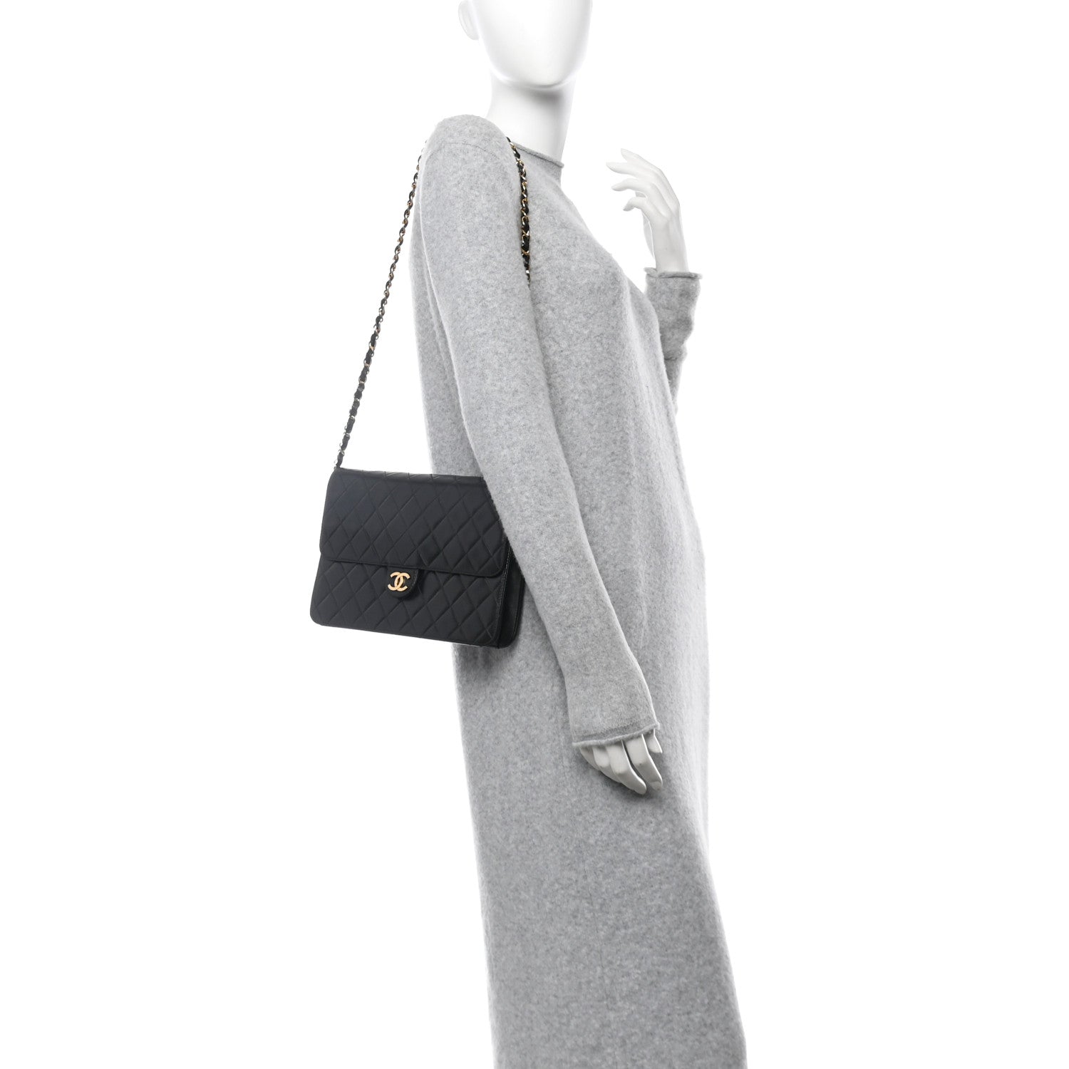 Chanel Lambskin Quilted Medium Single Flap Black 2 of 11