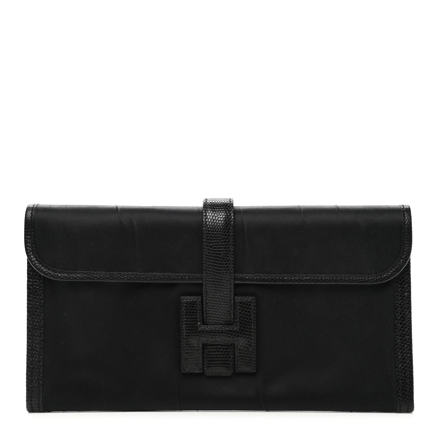 Hermes Satin Lizard Jige Elan 29 Black 1 of 7