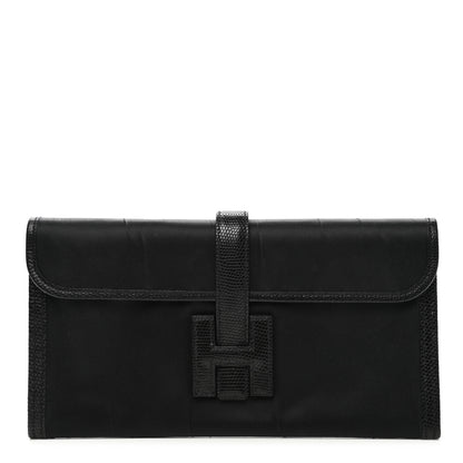 Hermes Satin Lizard Jige Elan 29 Black 1 of 7