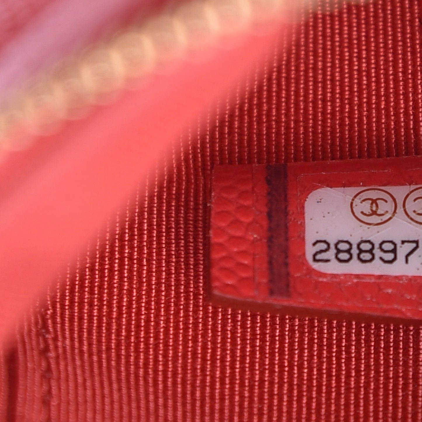 Shiny Caviar Quilted Cosmetic Case Red