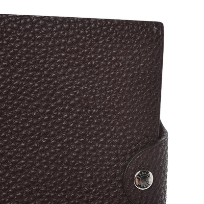 Hermes Togo Ulysse PM Notebook Cover Chocolate 10 of 11
